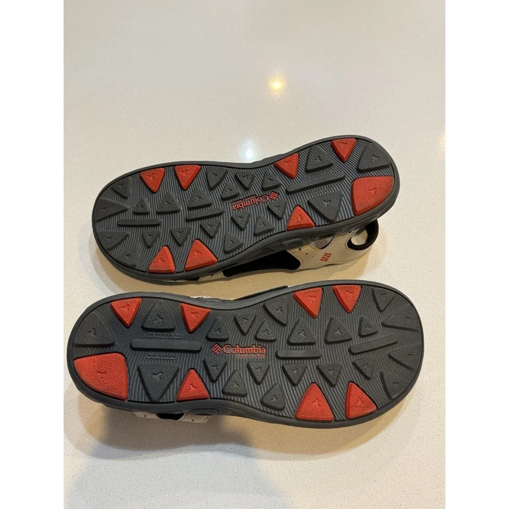 Columbia Techsun Wave Omni-Grip Sandals‎ Womens Size 6 Khaki Black NWOT